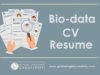 BIO-DATA, CV, RESUME