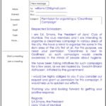 Email Writing_Permaission for Cleanliness Campaign