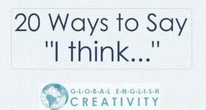 20 Ways to Say I Think