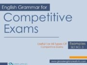 English Grammar for Competitive Exams Examples Set No.3